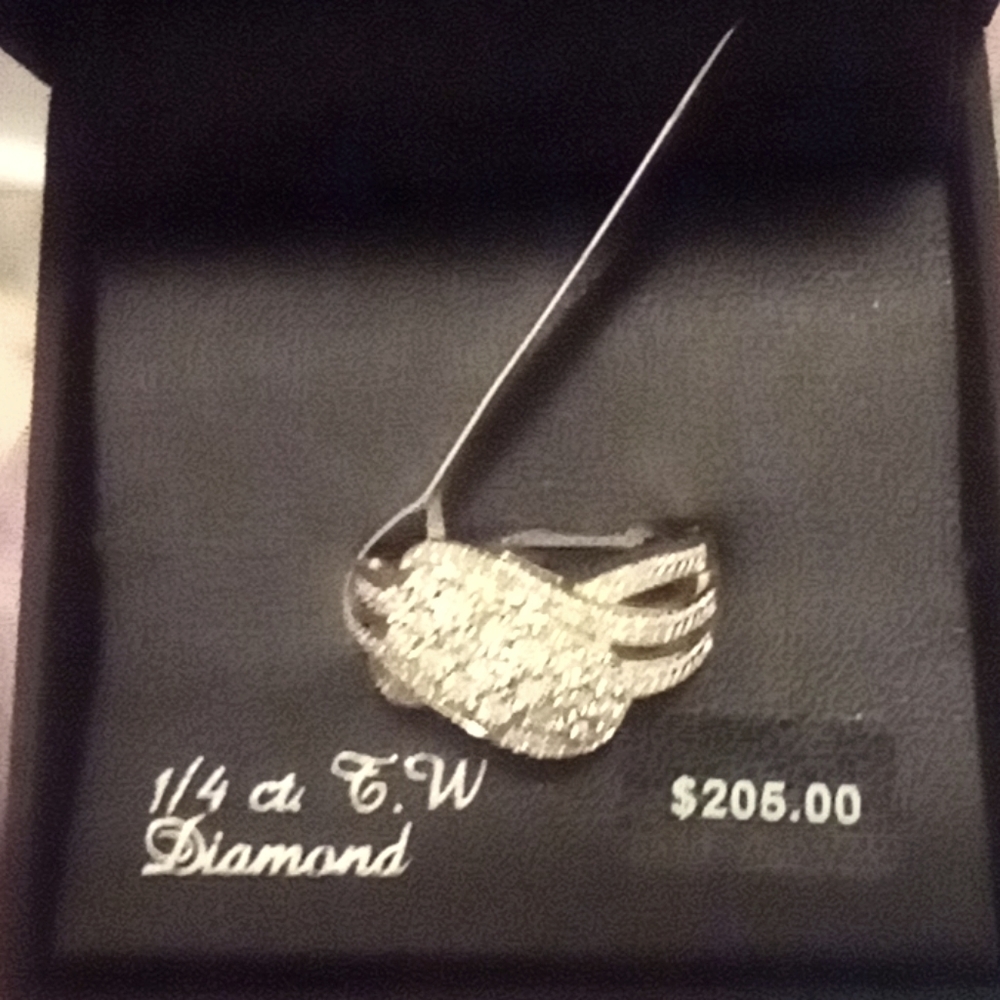 Gold Tone over Ster Silver 1/4 CTTW Diamond ring